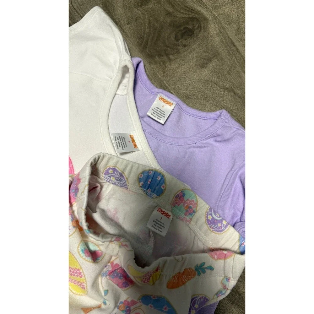 NEW 3pc Gymboree Easter Bunny Embroidered Set Spring Garden Party Bundle Girls 7